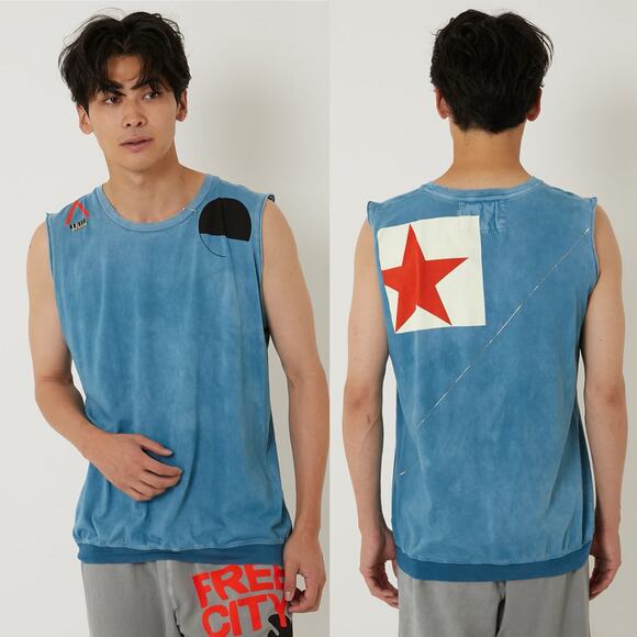 NWT Free City Golden Sign Star Biggy Tank - size Small RARE - Picture 1 of 9